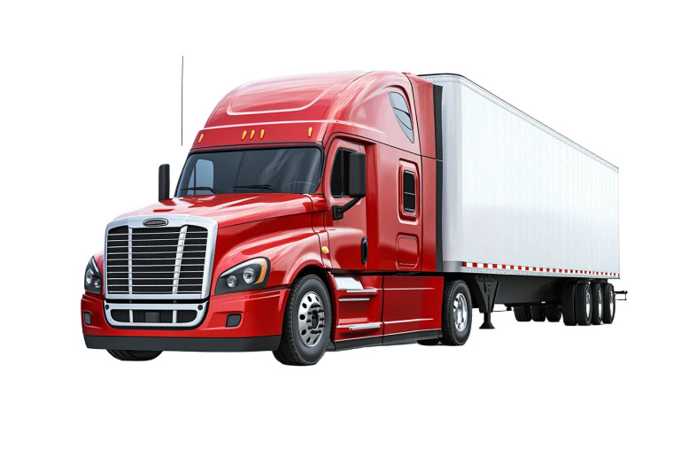 Realistic Semi Truck Vinyl Car Decal Sticker – Waterproof & UV-Resistant 8"