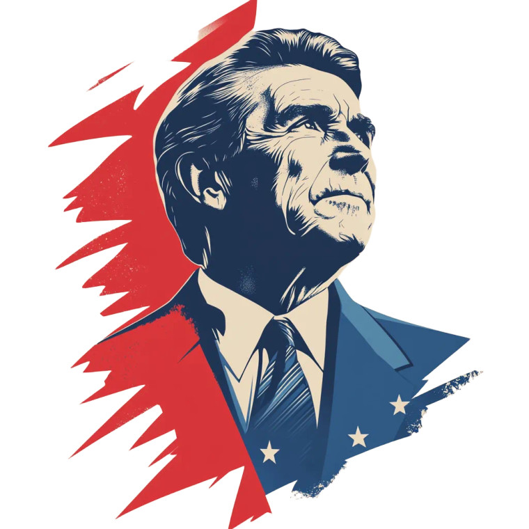 Patriotic Reagan Logo Vinyl Car Decal Sticker – Waterproof & UV-Resistant 8"
