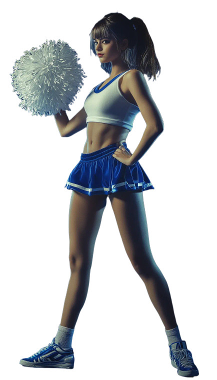 Cheerleader Woman V3 Vinyl Car Decal Sticker – Waterproof & UV-Resistant 8"