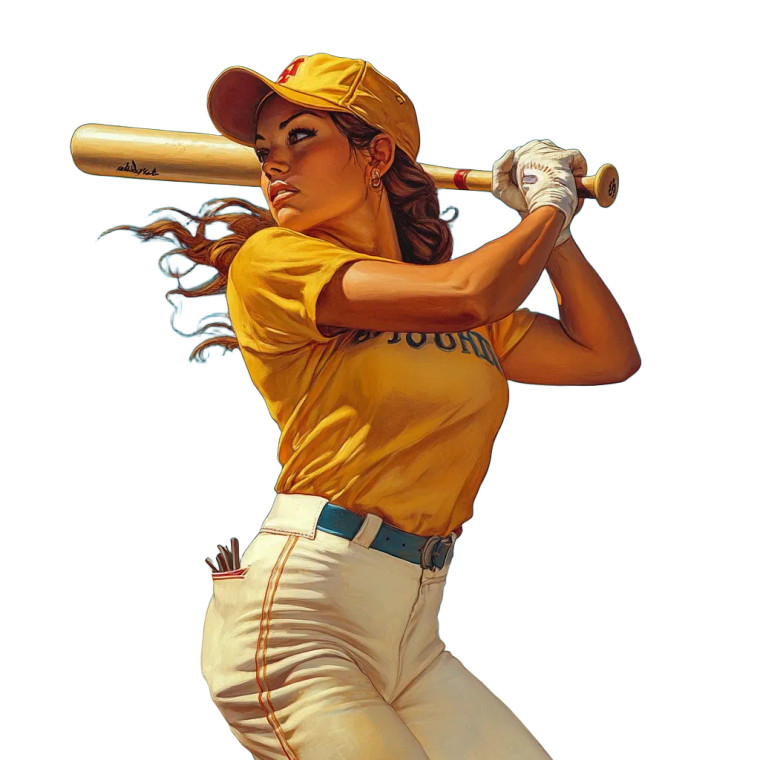 Loteria Softball Player Vinyl Car Decal Sticker – Waterproof & UV-Resistant 8"