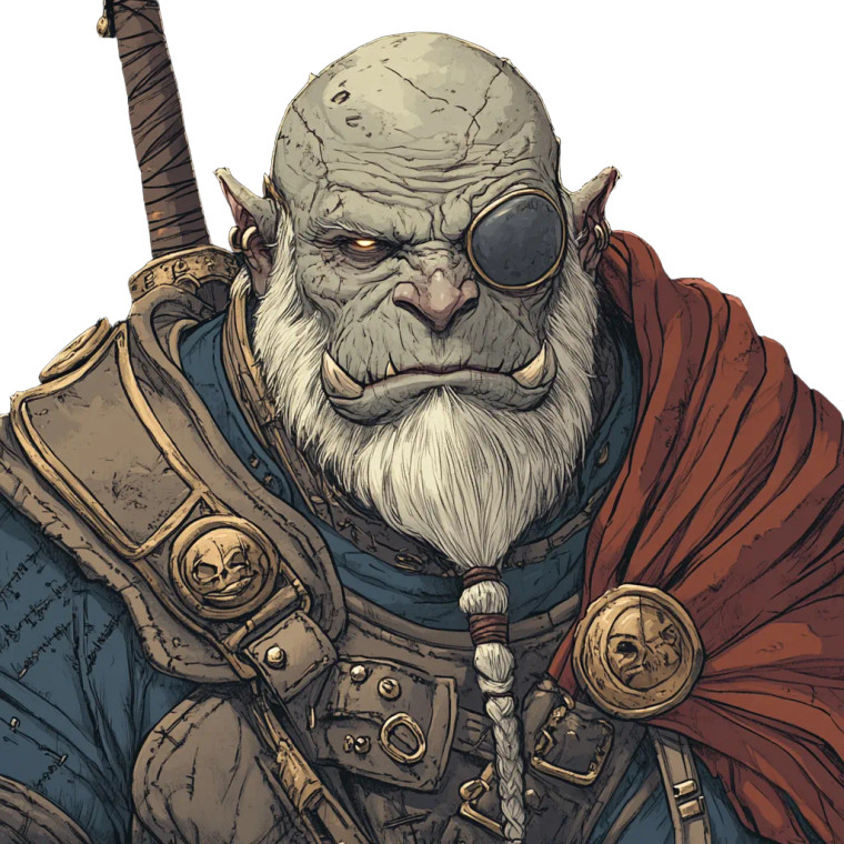 Blind Orc Warrior Vinyl Car Decal Sticker – Waterproof & UV-Resistant 8"