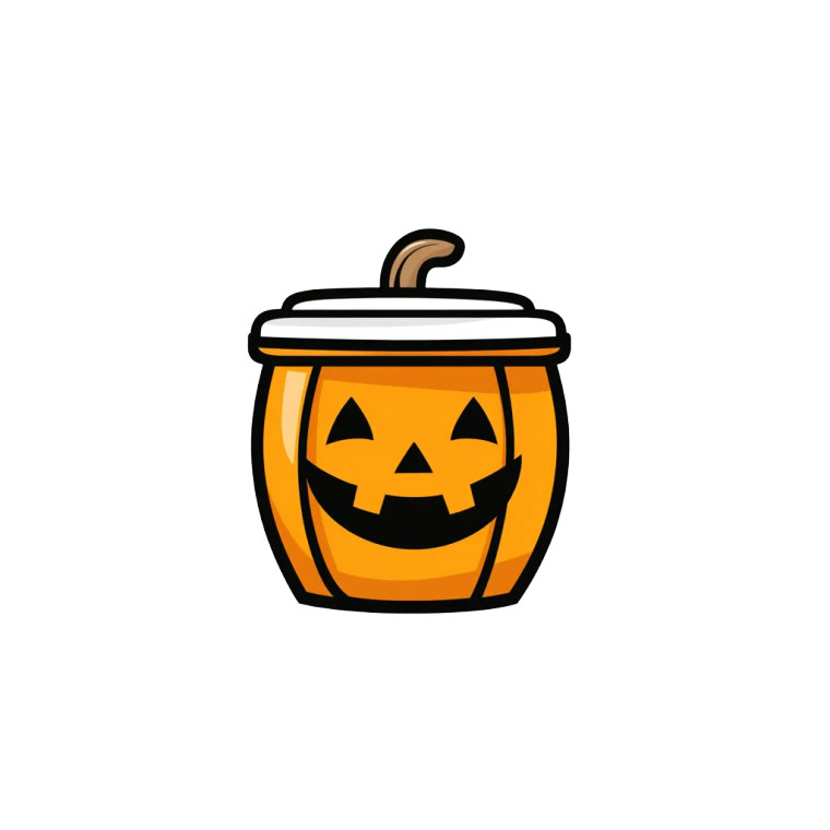 Halloween Pumpkin Logo Vinyl Car Decal Sticker – Waterproof & UV-Resistant 8"