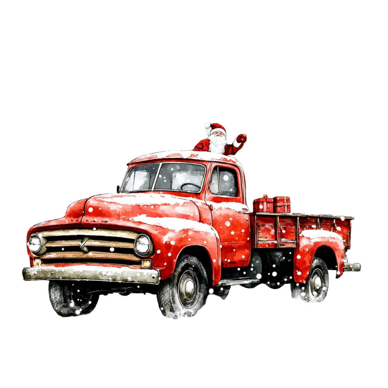 Red Ford Truck Vinyl Car Decal Sticker – Waterproof & UV-Resistant 8"