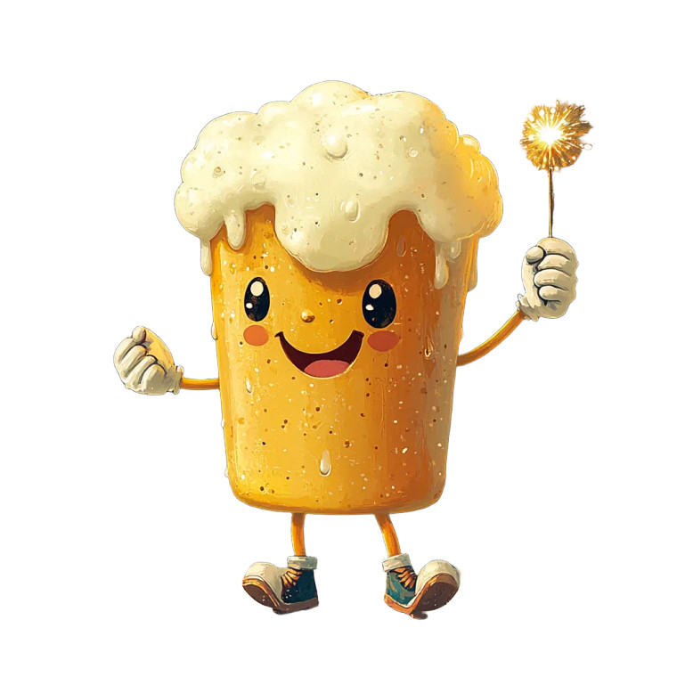 Retro Beer Cup Vinyl Car Decal Sticker – Waterproof & UV-Resistant 8"