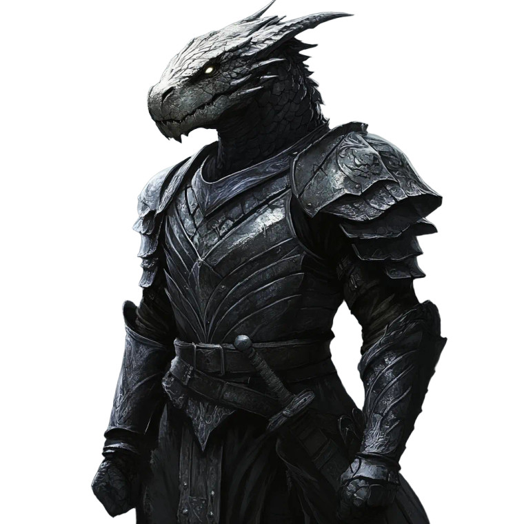 Armored Dragonborn V2 Vinyl Car Decal Sticker – Waterproof & UV-Resistant 8"
