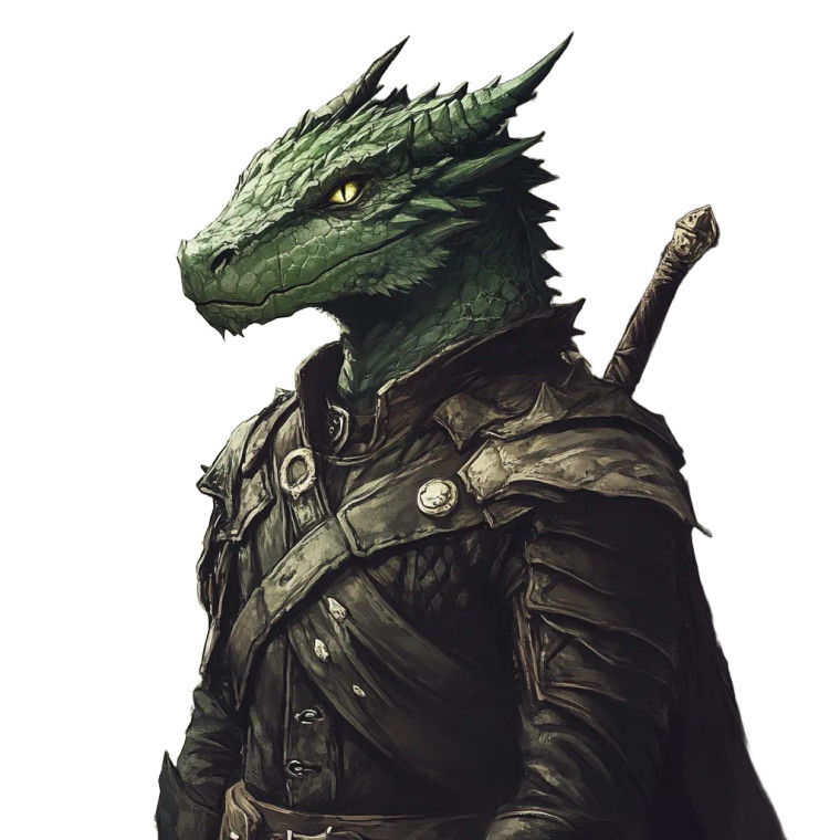 Green Dragonborn Vinyl Car Decal Sticker – Waterproof & UV-Resistant 8"