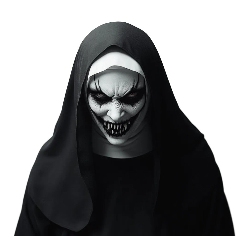 Demon Nun Vinyl Car Decal Sticker – Waterproof & UV-Resistant 8"