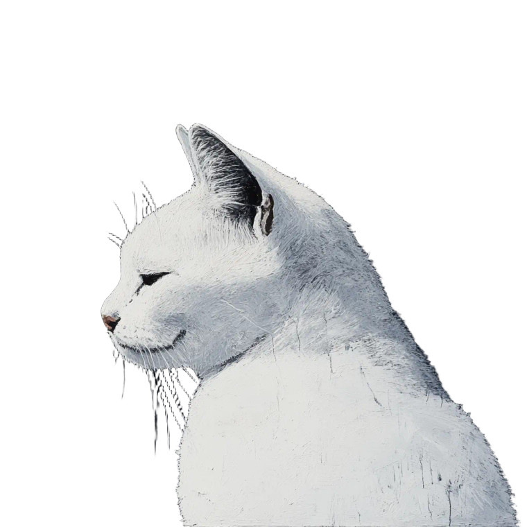 A Cat Vinyl Car Decal Sticker – Waterproof & UV-Resistant 8"