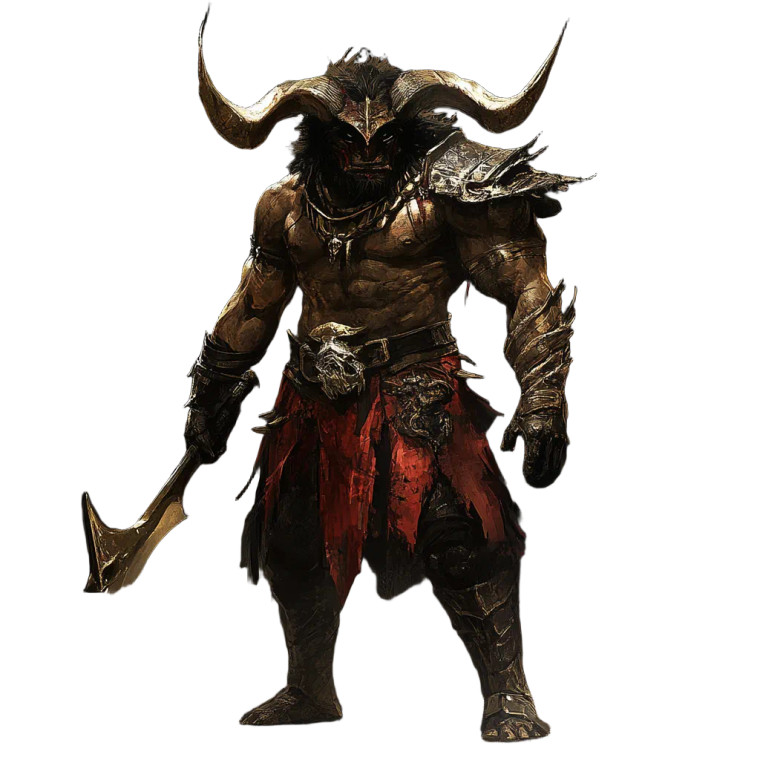 Demon Minotaur Darkness Vinyl Car Decal Sticker – Waterproof & UV-Resistant 8"