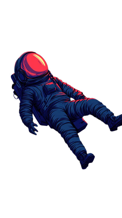 Futuristic Astronaut Vinyl Car Decal Sticker – Waterproof & UV-Resistant 8"