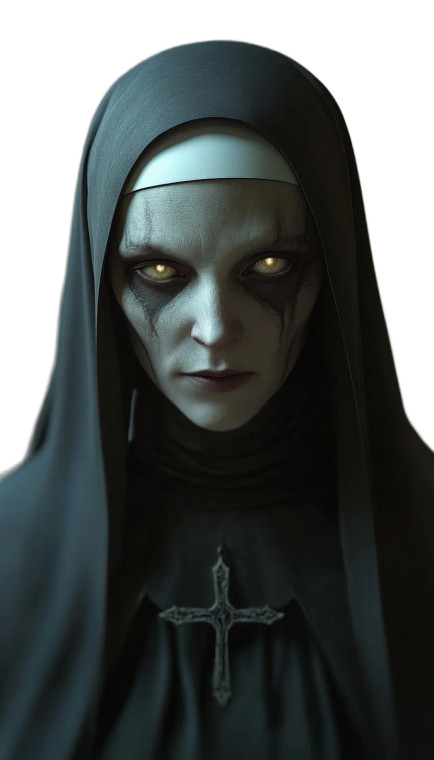Scary Beautiful Nun V2 Vinyl Car Decal Sticker – Waterproof & UV-Resistant 8"