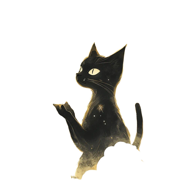 Black Cat Moons Vinyl Car Decal Sticker – Waterproof & UV-Resistant 8"