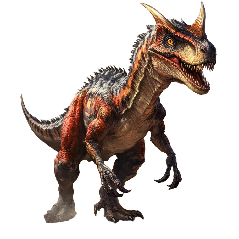 Hybrid Dinosaur Carnoraptor Vinyl Car Decal Sticker – Waterproof & UV-Resistant 8"