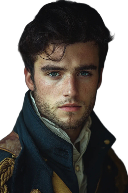 18Th Century Military Portrait Vinyl Car Decal Sticker – Waterproof & UV-Resistant 8"