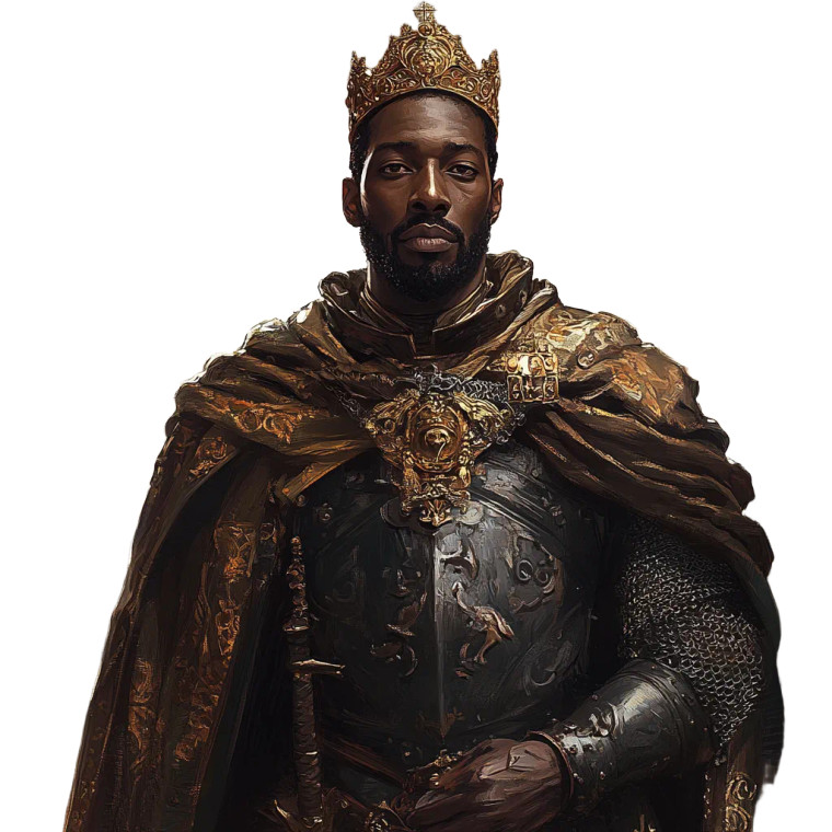 Medieval King Portrait V2 Vinyl Car Decal Sticker – Waterproof & UV-Resistant 8"