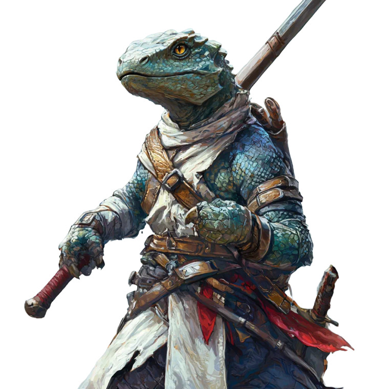 Lizard Folk Fighter Vinyl Car Decal Sticker – Waterproof & UV-Resistant 8"