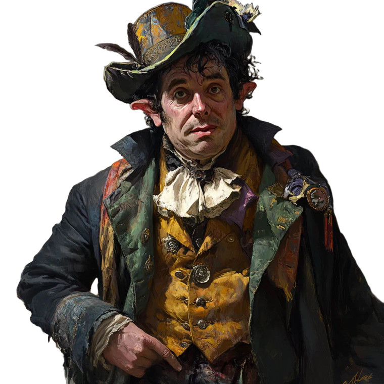 Quirky Halfling Bard Vinyl Car Decal Sticker – Waterproof & UV-Resistant 8"