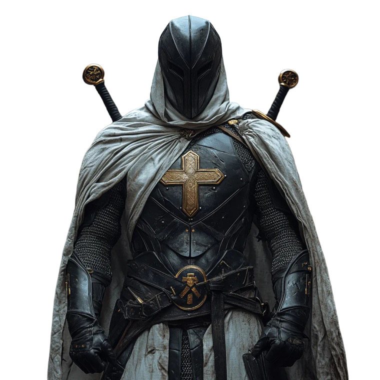 Templar Knight V5 Vinyl Car Decal Sticker – Waterproof & UV-Resistant 8"