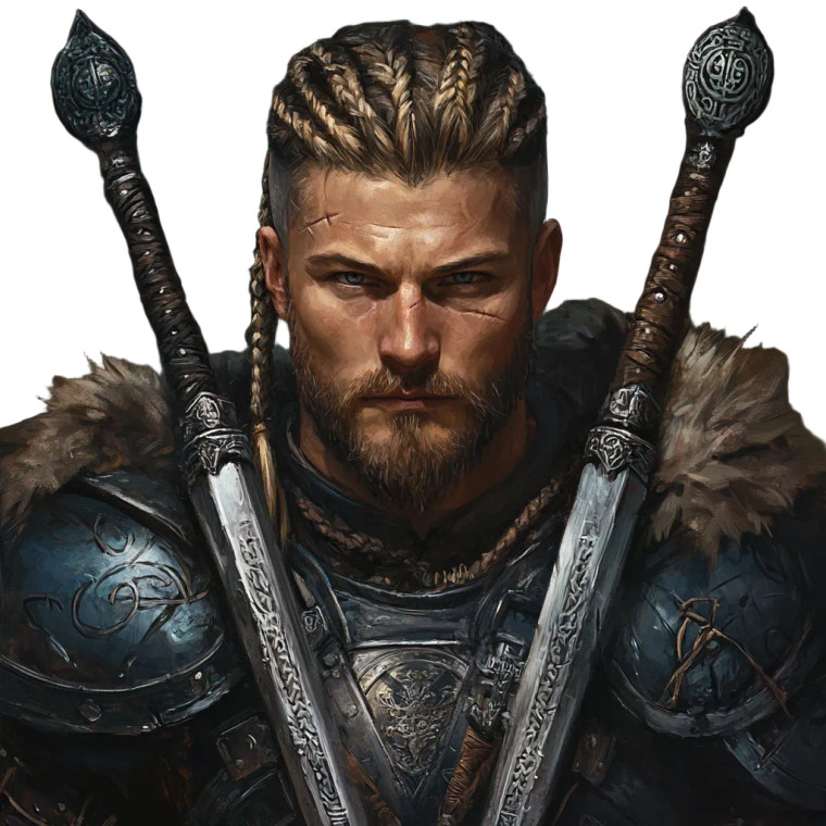 Rune Knight Warrior Vinyl Car Decal Sticker – Waterproof & UV-Resistant 8"