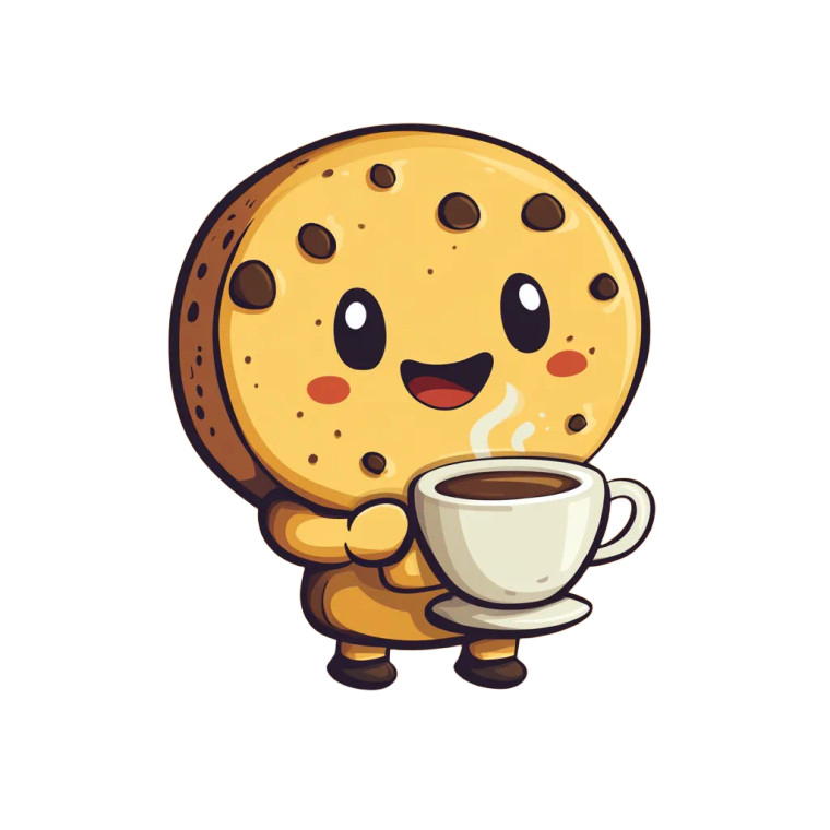 Cookie Coffee Logo Vinyl Car Decal Sticker – Waterproof & UV-Resistant 8"