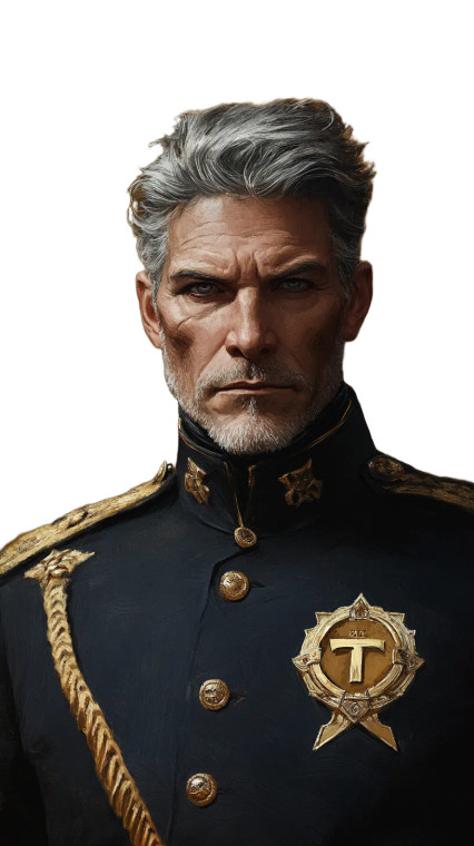 Grizzled Military General Vinyl Car Decal Sticker – Waterproof & UV-Resistant 8"