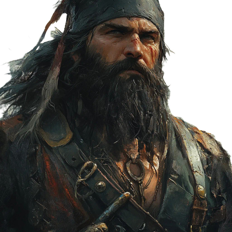 Blackbeard Vinyl Car Decal Sticker – Waterproof & UV-Resistant 8"