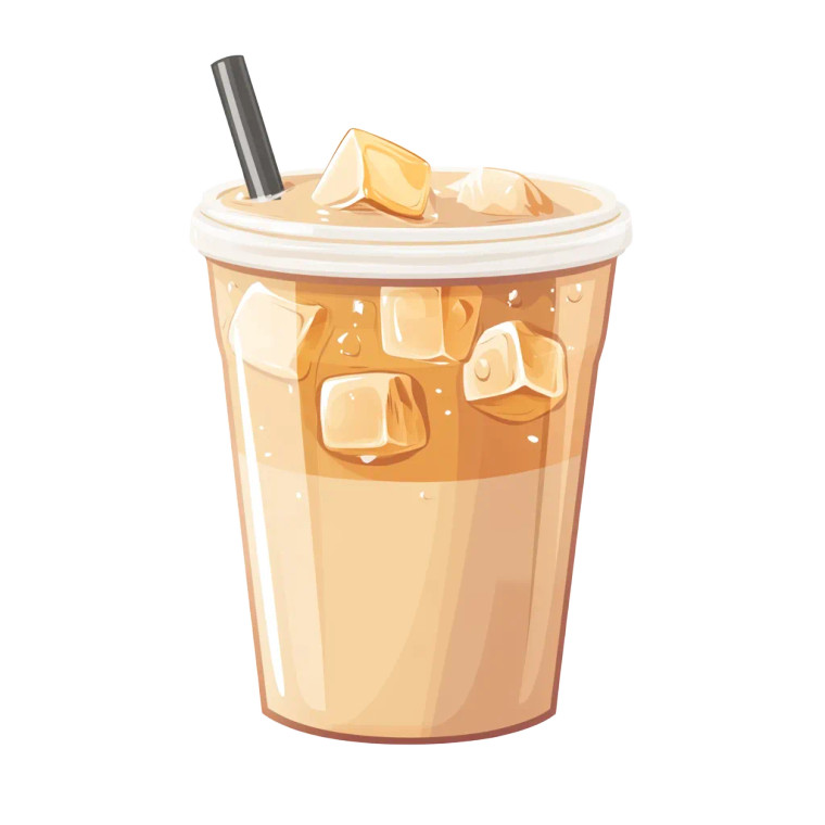 Milk Tea Illustration Vinyl Car Decal Sticker – Waterproof & UV-Resistant 8"