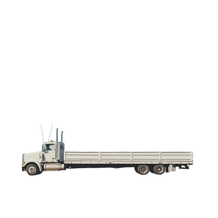 Flatbed Truck Highway Vinyl Car Decal Sticker – Waterproof & UV-Resistant 8"