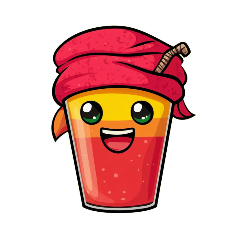 Juice Character Vinyl Car Decal Sticker – Waterproof & UV-Resistant 8"