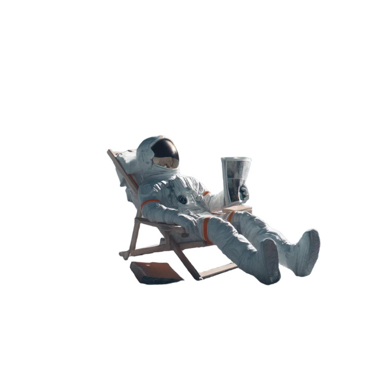 Moon Astronaut V2 Vinyl Car Decal Sticker – Waterproof & UV-Resistant 8"