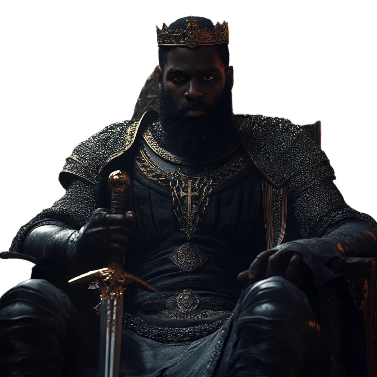 Black King Throne V4 Vinyl Car Decal Sticker – Waterproof & UV-Resistant 8"