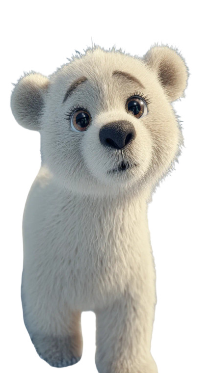 Baby Polar Bear Vinyl Car Decal Sticker – Waterproof & UV-Resistant 8"