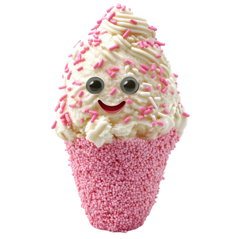 Pink Sprinkled Icecream Vinyl Car Decal Sticker – Waterproof & UV-Resistant 8"