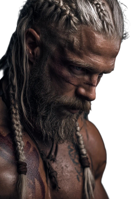 Modern Viking Portrait Vinyl Car Decal Sticker – Waterproof & UV-Resistant 8"