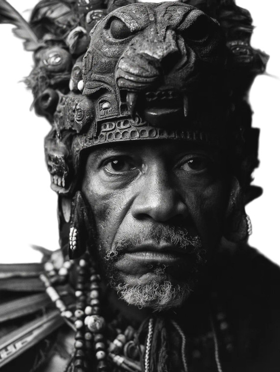 Mayan Warrior Portrait Vinyl Car Decal Sticker – Waterproof & UV-Resistant 8"