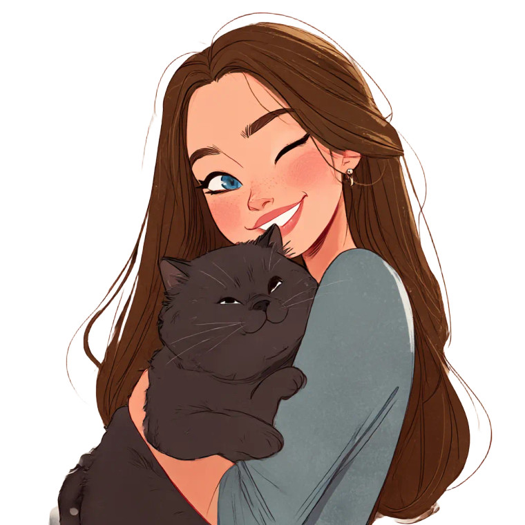 Cuddling With Cat Vinyl Car Decal Sticker – Waterproof & UV-Resistant 8"