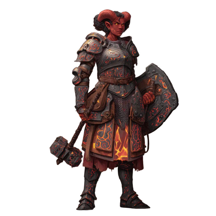 Tiefling Forge Cleric Vinyl Car Decal Sticker – Waterproof & UV-Resistant 8"