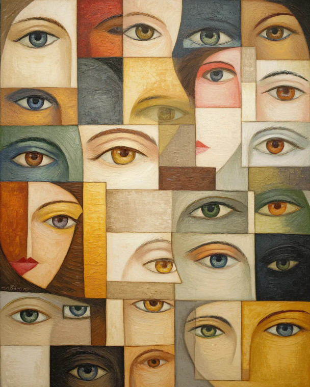 Cubist Women'S Eyes Vinyl Car Decal Sticker – Waterproof & UV-Resistant 8"