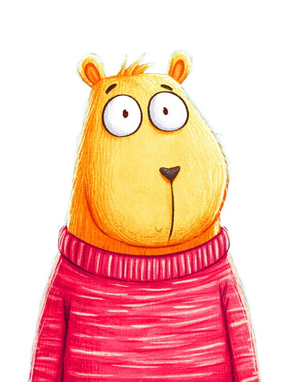 Cute Capybara Character Vinyl Car Decal Sticker – Waterproof & UV-Resistant 8"