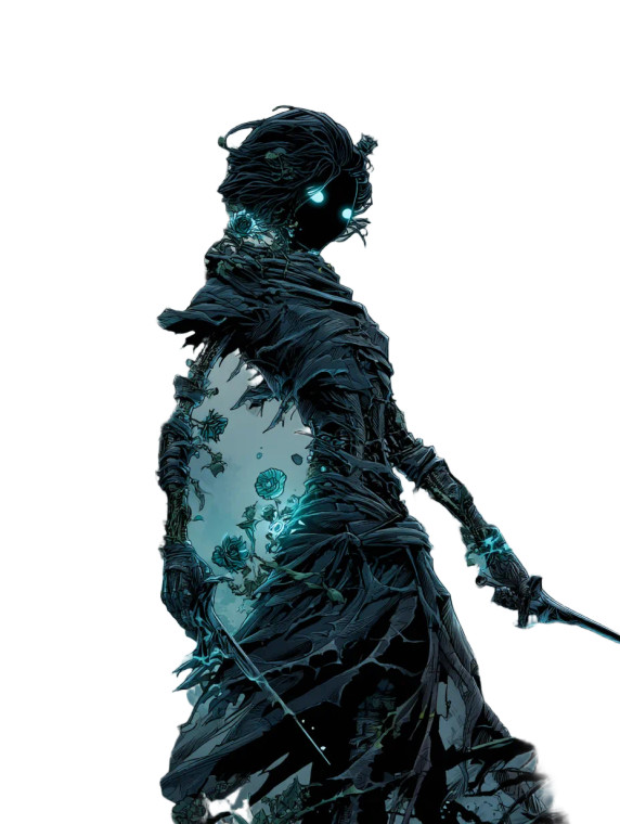 Ethereal Rogue Mage Vinyl Car Decal Sticker – Waterproof & UV-Resistant 8"