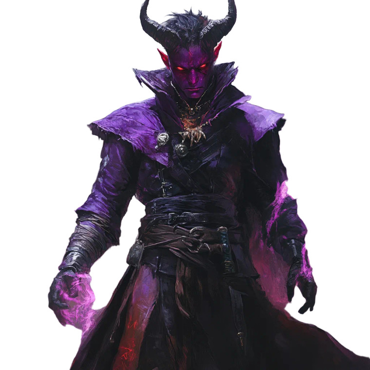 Tiefling Warlock V15 Vinyl Car Decal Sticker – Waterproof & UV-Resistant 8"