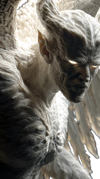 Terrifying Winged Angel Vinyl Car Decal Sticker – Waterproof & UV-Resistant 8"