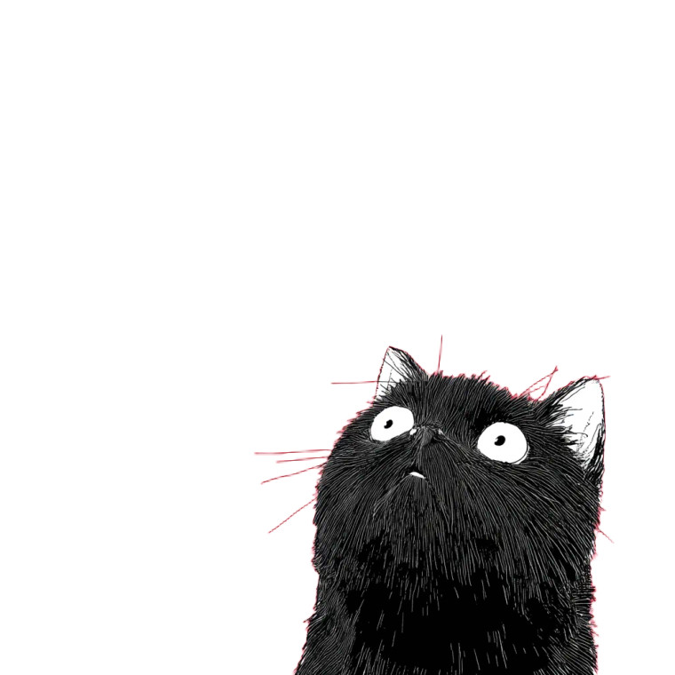 Chaotic Cat Vinyl Car Decal Sticker – Waterproof & UV-Resistant 8"