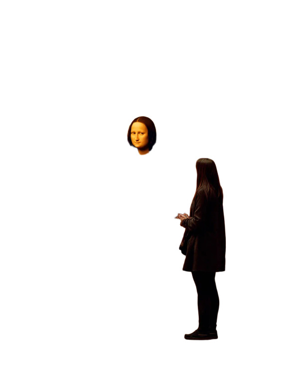 Lifelike Mona Lisa Vinyl Car Decal Sticker – Waterproof & UV-Resistant 8"