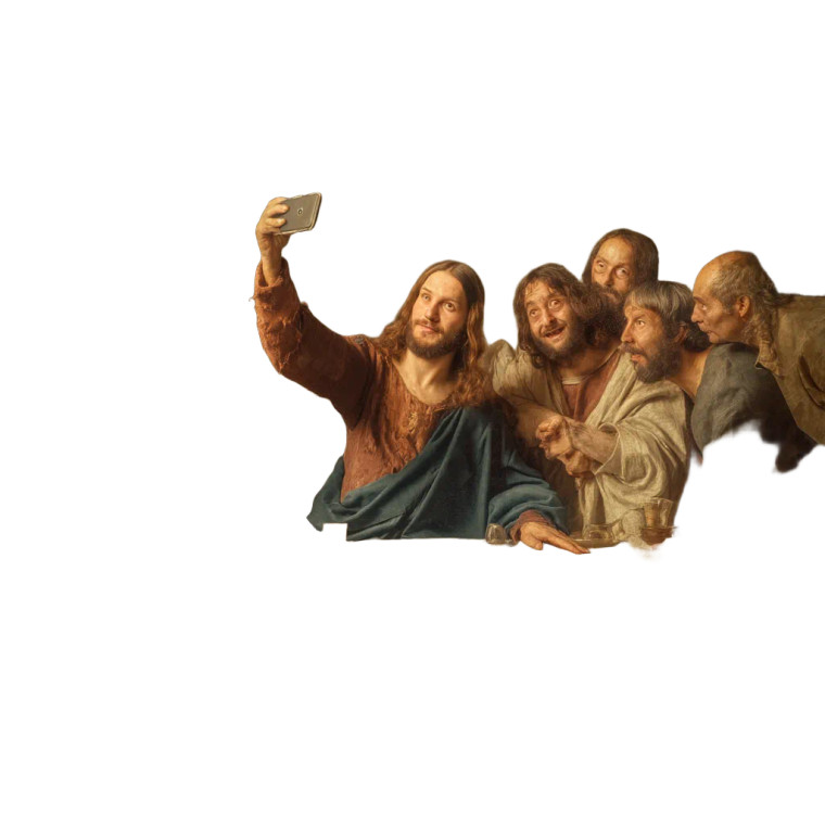 Selfie At Supper Vinyl Car Decal Sticker – Waterproof & UV-Resistant 8"