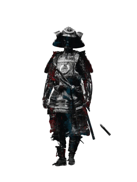 Edo Samurai Vinyl Car Decal Sticker – Waterproof & UV-Resistant 8"