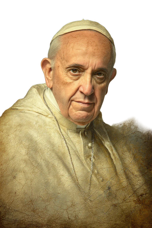 Pope Francis Portrait V3 Vinyl Car Decal Sticker – Waterproof & UV-Resistant 8"
