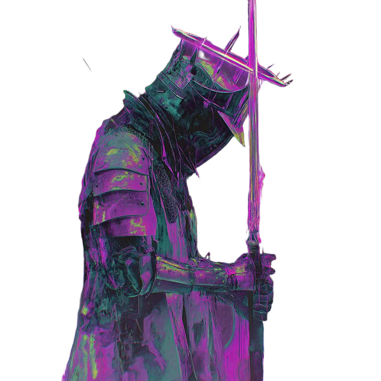Epic Cyberpunk Knight Vinyl Car Decal Sticker – Waterproof & UV-Resistant 8"