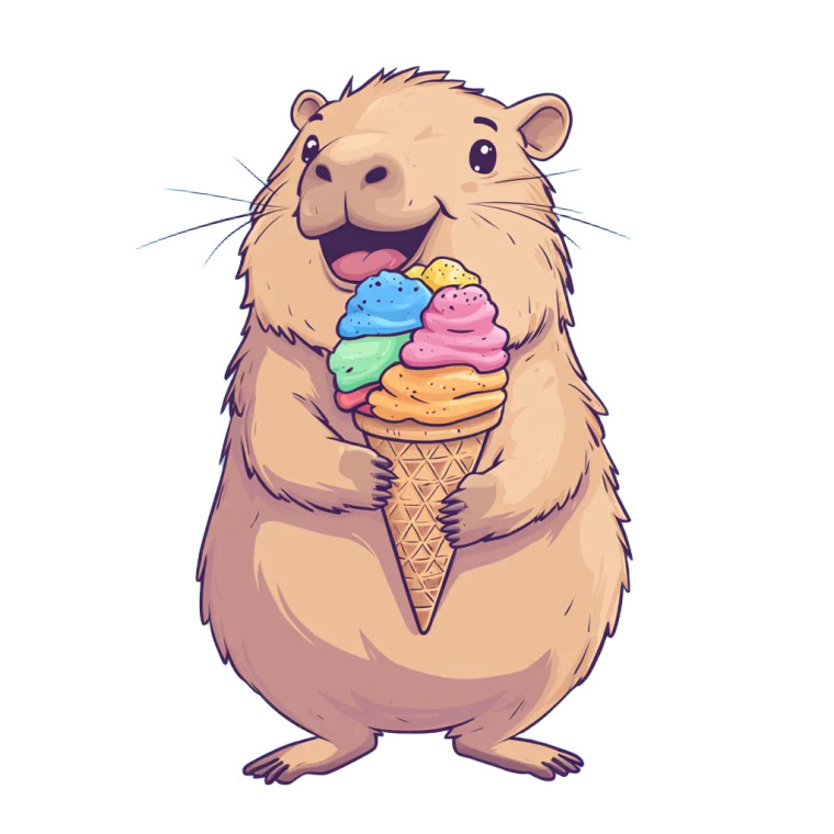 Kawaii Capybara Vinyl Car Decal Sticker – Waterproof & UV-Resistant 8"