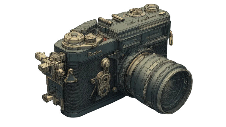 Vintage Film Camera Vinyl Car Decal Sticker – Waterproof & UV-Resistant 8"